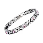 Magnetic Therapy Bracelet Slimming Bangle Promotes Blood Circulation Women Jewelry -NMAOV White