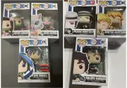 Funko Pop Demon Slayer : Tanjiro, Zenitsu,Muzan + VINYL PROTECTOR BOX