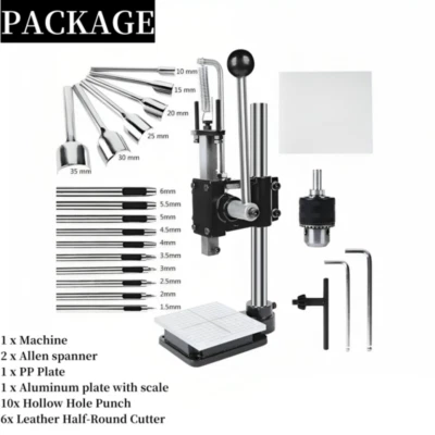 Leather Hole Puncher Hand Punching Machine Manual Press Puncher Punch Tools