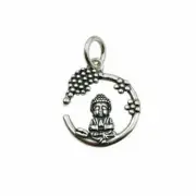 925 Sterling Silver Buddha Buddhism Bodhi Tree Charm Pendant A2523
