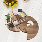 Cheese Board with Knife Serving Platter Wooden for Party Celebration Home