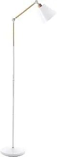 [YOSION] Modern Metal Floor Lamp Reading Lighting, Adjustable Standing Lamp with Heavy Metal Based and 9W LED Bulb for Living Room, Bedroom, Office or Study Room - White