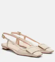 [Roger Vivier] Roger Vivier Belle Vivier 25 leather ballet flats AU 4 beige