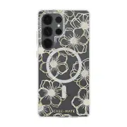 Case-Mate Floral Gems Case for Samsung Galaxy S25 Ultra - Gold/Magnet
