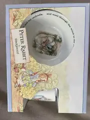 PETER RABBIT WEDGEWOOD 3 PC CHRISTENING SET BOWL PLATE CUP ORIGINAL BOX 1991