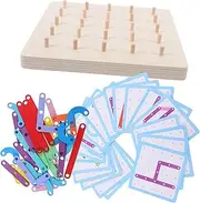 Kisangel Wooden Puzzles for Toddlers Educational Puzzles Boys and Girls Wooden Geoboard Montessori Toys Interactive Learning