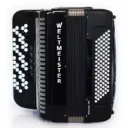 NEW Weltmeister Romance 703 Button Accordion 96 Bass B Griff Germany Straps Case