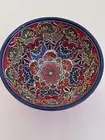 Il Mulino Melamine Footed Salsa Guacamole Bowl Talavera Red Outdoor Sturdy