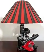 PLASTIC RIBBON SMALL "COOLIE" RED & BLACK LAMPSHADE for BARSONY LADY LAMP