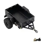 Metal Trailer With Tires Set For 1/18 Rc Crawler Car Traxxas Upgrade Dz(black)