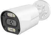 Smar 4K 8MP POE IP Camera Built-in Microphone Outdoor Waterproof H.265 Audio Video Surveillance CCTV Home Security(2.8mm,4MP)