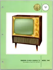 1961 Emerson 23" Console TV Model #1546 Sales Brochure Flyer Print Ad