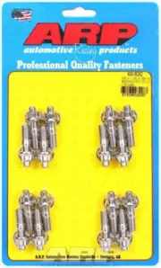 (16-Pack) ARP 400-8032 Stud & Nut Kit 12 Point Nuts Polished M8x1.25 1.5"
