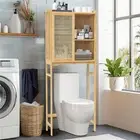 High Tall Bathroom Shelf Rack Over Toilet Washing Machine Laundry Towel Storage