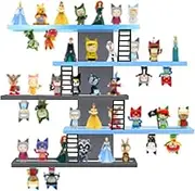 for Tonie Shelf,Tonies Storage for Creative Tonies Magnetic Wall Shelf for Tonie Figures,12-35 Characters,Wooden Hanging Shelf for Kids (Blue)