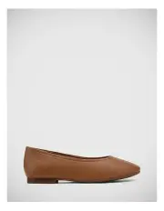 [Wittner] Angelic Leather Ballet Flat in Dark Cognac