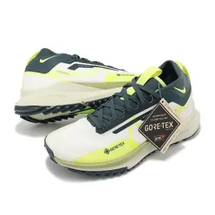【NIKE 耐吉】越野跑鞋 Wmns Pegasus Trail 4 GTX 防水 米白 綠 女鞋 戶外 運動鞋(FN7771-100)