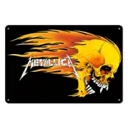 Metal-lic Metallic Tin Metal Sign Rustic Look Vintage Man Cave
