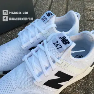 【豬豬老闆】NEW BALANCE 247 白 黑 襪套 慢跑鞋 網布 熊貓 限量 男女 MRL247WG