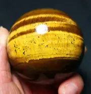 TOP 350G 62mm Natural Tiger eye Crystal Sphere Ball Healing From China YU538