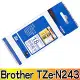 Brother TZe-N243 一般標籤帶(無護貝) 18mm 白底藍字