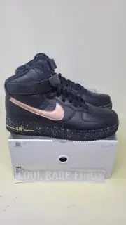 Nike By You Air Force 1 High Black Sneaker Men's Size 10.5 DV2277-991 NBY No Lid
