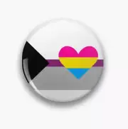 Demisexual & Pan Romantic LGBT Pride Pin Badge Small 32mm/1.26 Inches