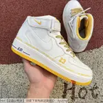 HOT NIKE AIR FORCE 1 MID 白黃紫 空軍 中筒 湖人隊配色 3M反光 男女款 DW8802-609