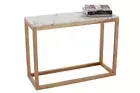 Alma Marble Hall Table with Natural Frame- Console Table by Dane Craft