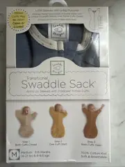 SwaddleDesigns Transitional Swaddle Sack Arms Up Sleeves/ Foldover Mitten Cuffs