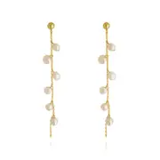 Culturesse Andree Sterling Silver 18K Gold Plating Earrings For Pierced Ears