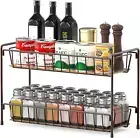 Simplehouseware 2-Tier Spice Shelf, Kitchen Spice Rack Organiser, Bronze