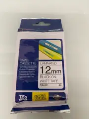 Brother TZe-231 P Touch Label Tape - 12mm Black on White Laminated Tape TZ-231