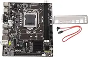 Dpofirs B75M Computer Motherboard, Micro ATX Gaming Motherboard for Corei7, i5, i3, LGA1155, SATA3.0x1, SATA2.0x3, PCI E8Xx1, 100M Network Card, DDR3x2, VGA, HD Multimedia Interface, E1Xx1