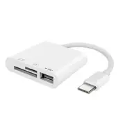 3-Port USB Type C to Card Reader Adapter SD Card Reader For MacBook Pro Laptop L