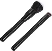 Healeved High Gloss Tender Blush Brush Flat Head Makeup Brush Set Contour Brush Set for Make up