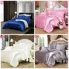 Solid Silk Satin Quilt Duvet Doona Cover Set/Sheet Set Queen King Size Bed Linen