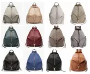 NWT Rebecca Minkoff Julian Leather Backpack Black Taupe Green Grey Brown Espress
