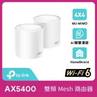 在飛比找momo購物網優惠-【TP-Link】2入 ★ Deco X60 AX5400 