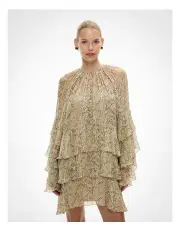 [Witchery] Ruffle Mini Dress in Snake Print