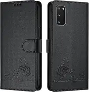 Compatible with Samsung Galaxy S20 FE 5G Cover,Compatible with Samsung Galaxy S20 Lite 5G Card Slots Holder Magnetic Closure Kickstand Flip Wallet Phone Case Black