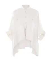 Sacai Dolman Sleeved Satin Blouse 1,2 White
