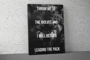 Wolf Pack Canvas - Gym Decor - Quote Wall Art - Fitness Inspiration