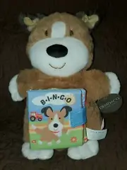 DEMDACO Nat and Jules B-I-N-G-O Dog Puppet and Storybook Kids Stuffed Animal