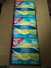 Tampax Pearl Tampons - Triple Pack - Super/Super Plus/Ultra Absorb. 6 X 42 Case