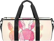 Geometric Rabbit Designed Travel Duffel Bag Luggage Tote Bag Gym Sports Bag for Man Women
