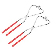 2Pcs Dipping Tong Pottery Tool Clay Sculpture Tongs Stainless Steel with Handle