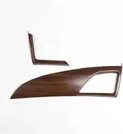 OFAFGNQB Compatible for Cadillac CT5 2020 2021 2022 ABS Car Interior Decoration Stickers Central Control Decorative Strip Central Control Cover Trim(Wood 2pcs)