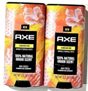 2 Pack Axe Hawaiian Vibe Mango & Tropical Fruits Deodorant 2.6 Oz
