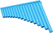 Ｓｉｍｈｏａ 16 Pipe Pan Flute for Music Lovers, C Key, Instrument for Performance, Blue